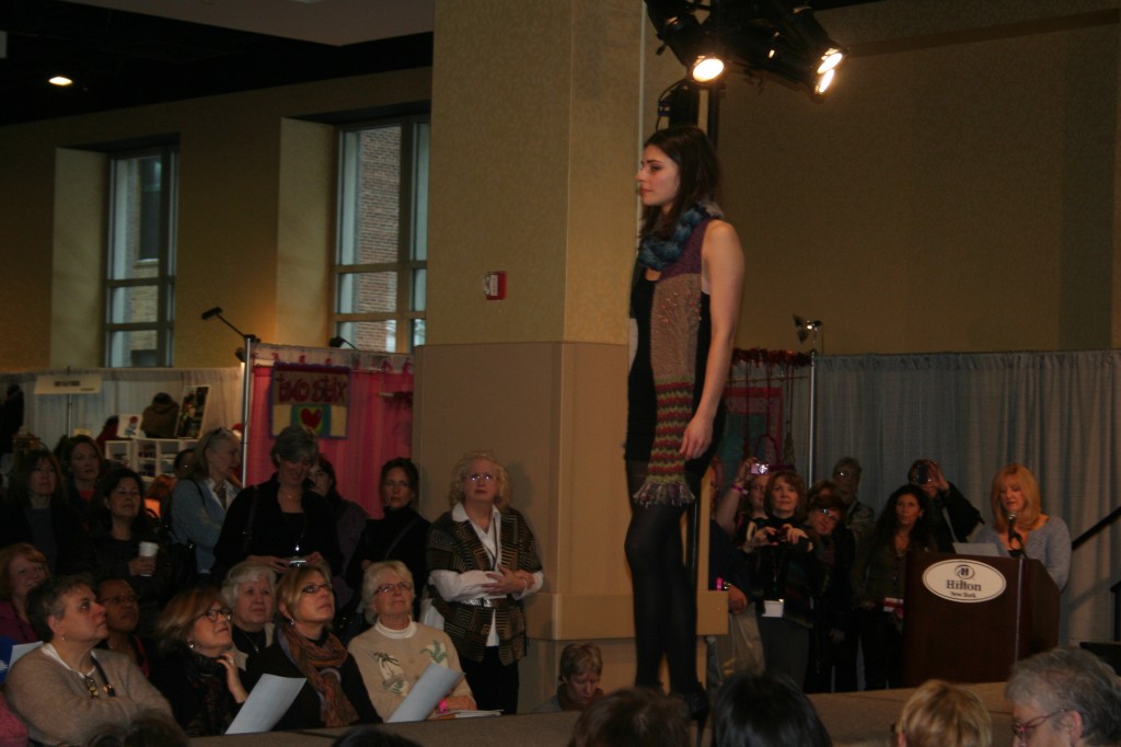 Vogue Knitting Live fashion show -2011 New York City. Moo Dog Knits Magazine photo.