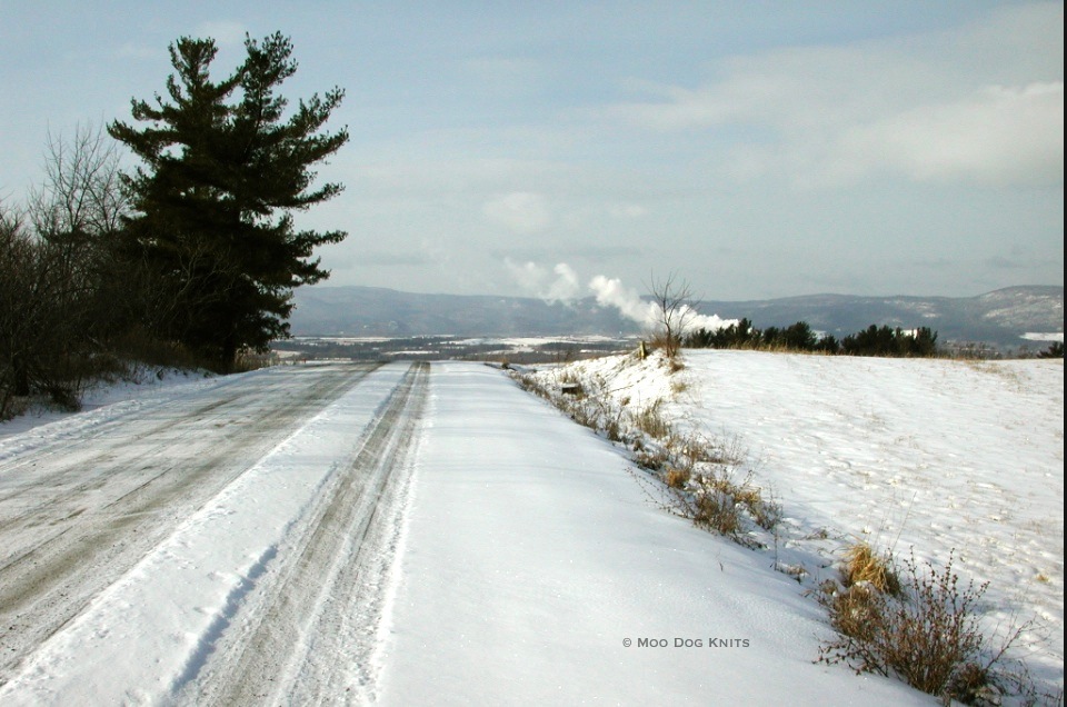 Snow road in Vermont